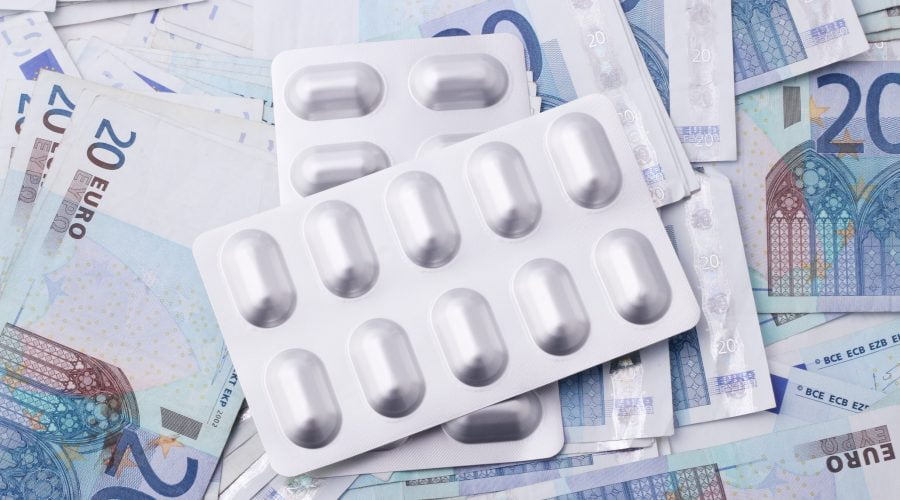 white plastic egg tray on white printer paper