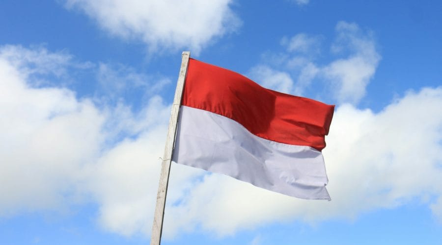 red and white flag under blue sky during daytime