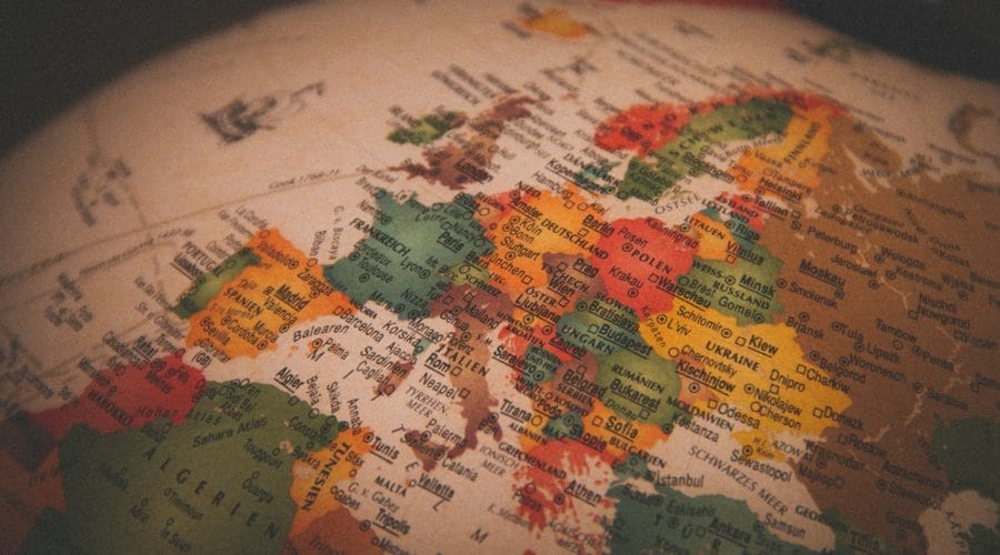 white red and green map