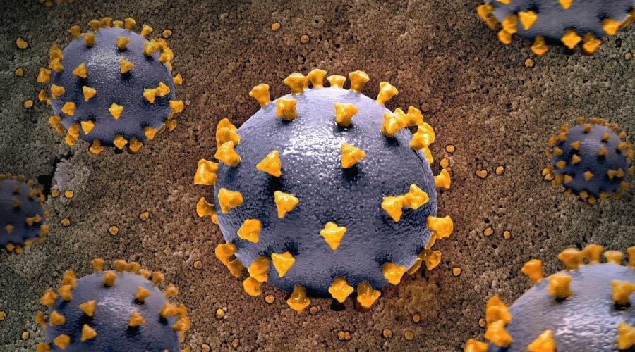 a close up of a blue and yellow substance