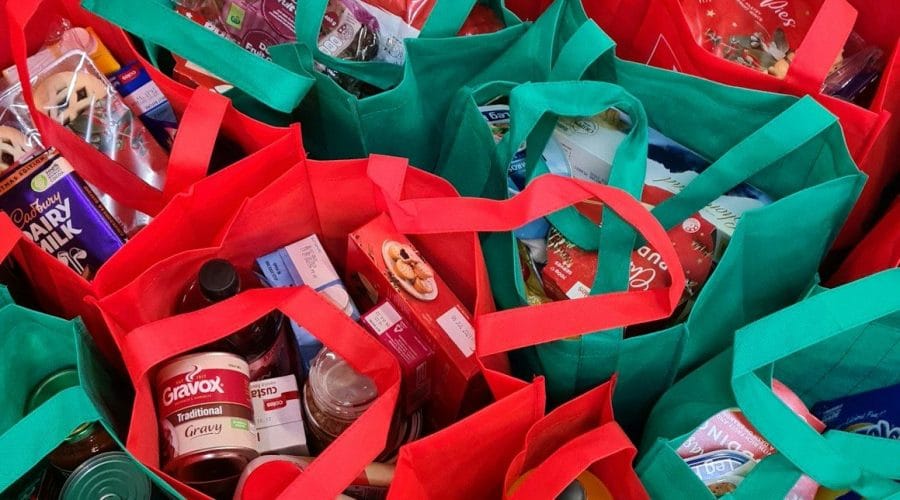 red and green plastic pack